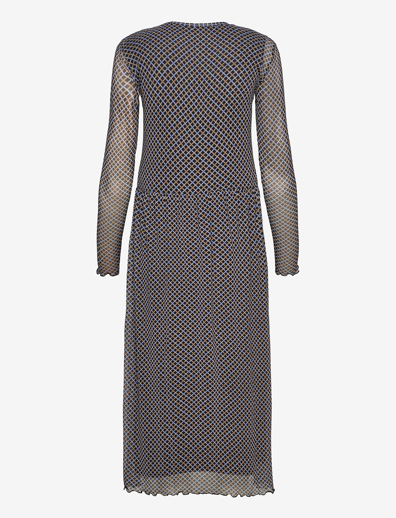 Modström - Fairy print dress - midi kjoler - blue camel check - 2