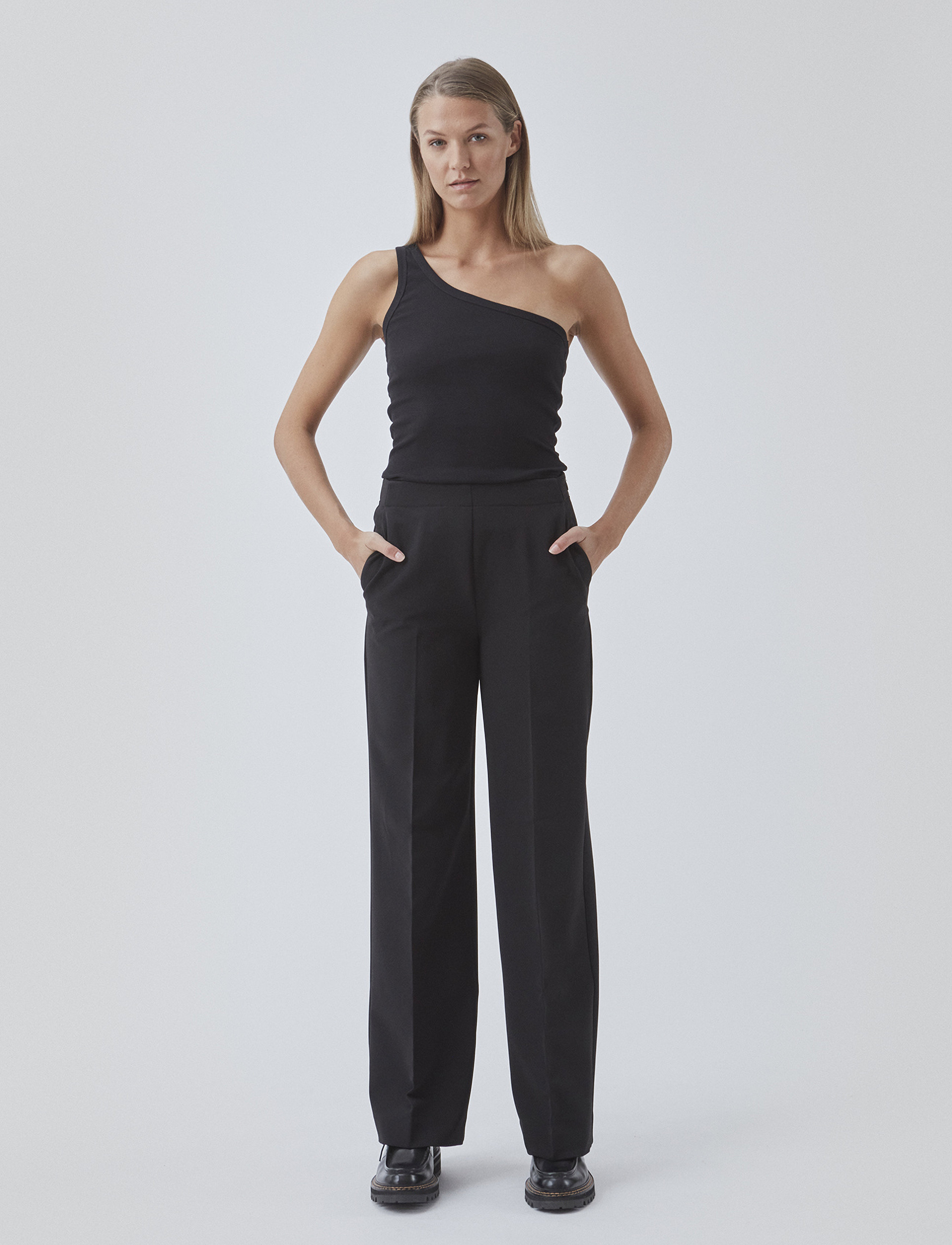 Modström Igor one shoulder top - Modström - BLACK / black