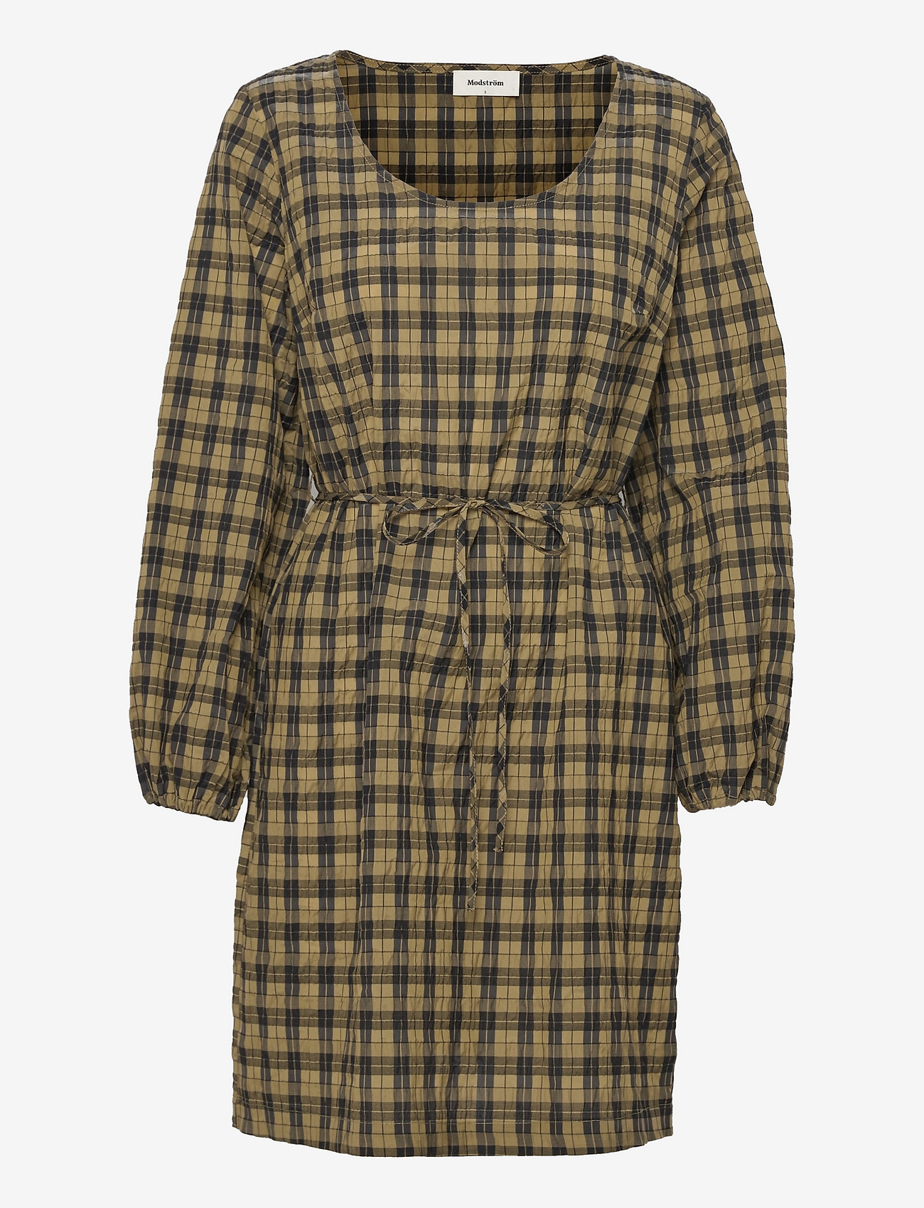 Modström - Truly dress - korta klänningar - black khaki check - 0