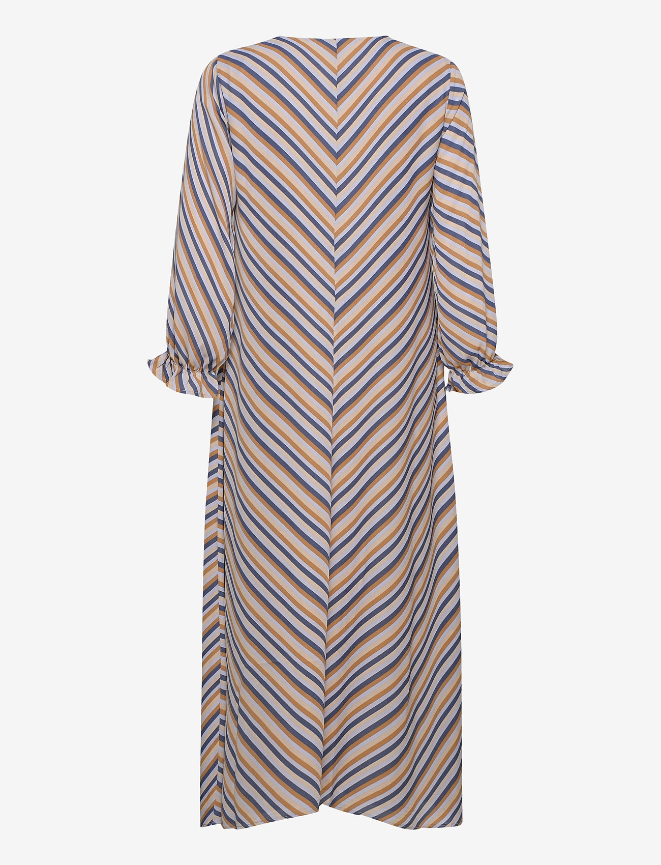 Modström - Clementine print LS dress - midi kjoler - faded dark stripe - 1
