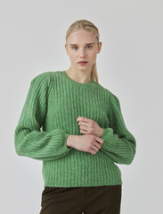 Modström - Goldie o-neck - jumpers - faded green - 2