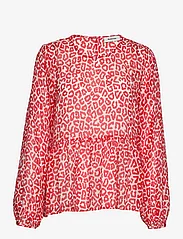 Modström - Lana print top - long-sleeved blouses - fire leo - 0