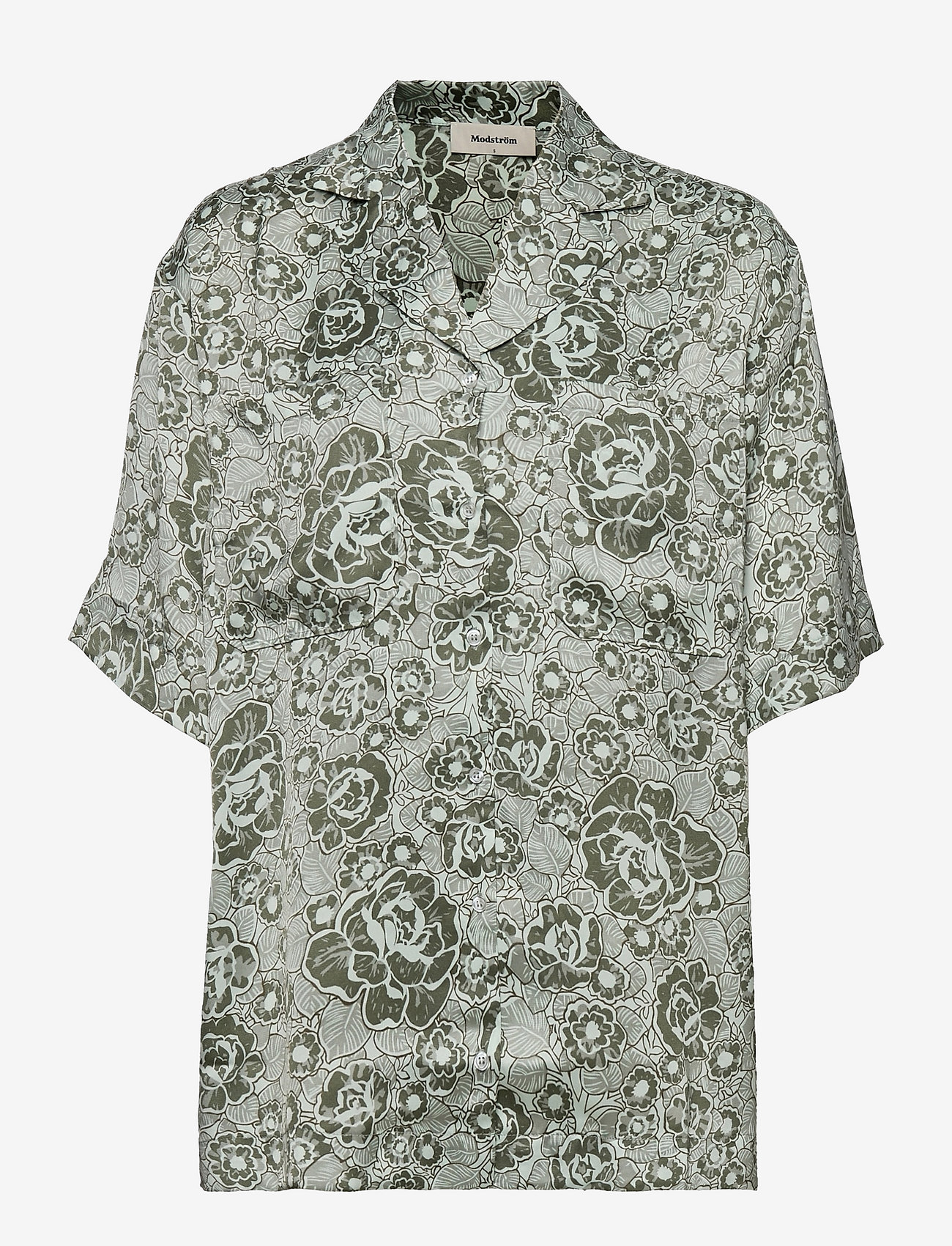 Modström - Leo print shirt - kortærmede skjorter - sage rose - 0