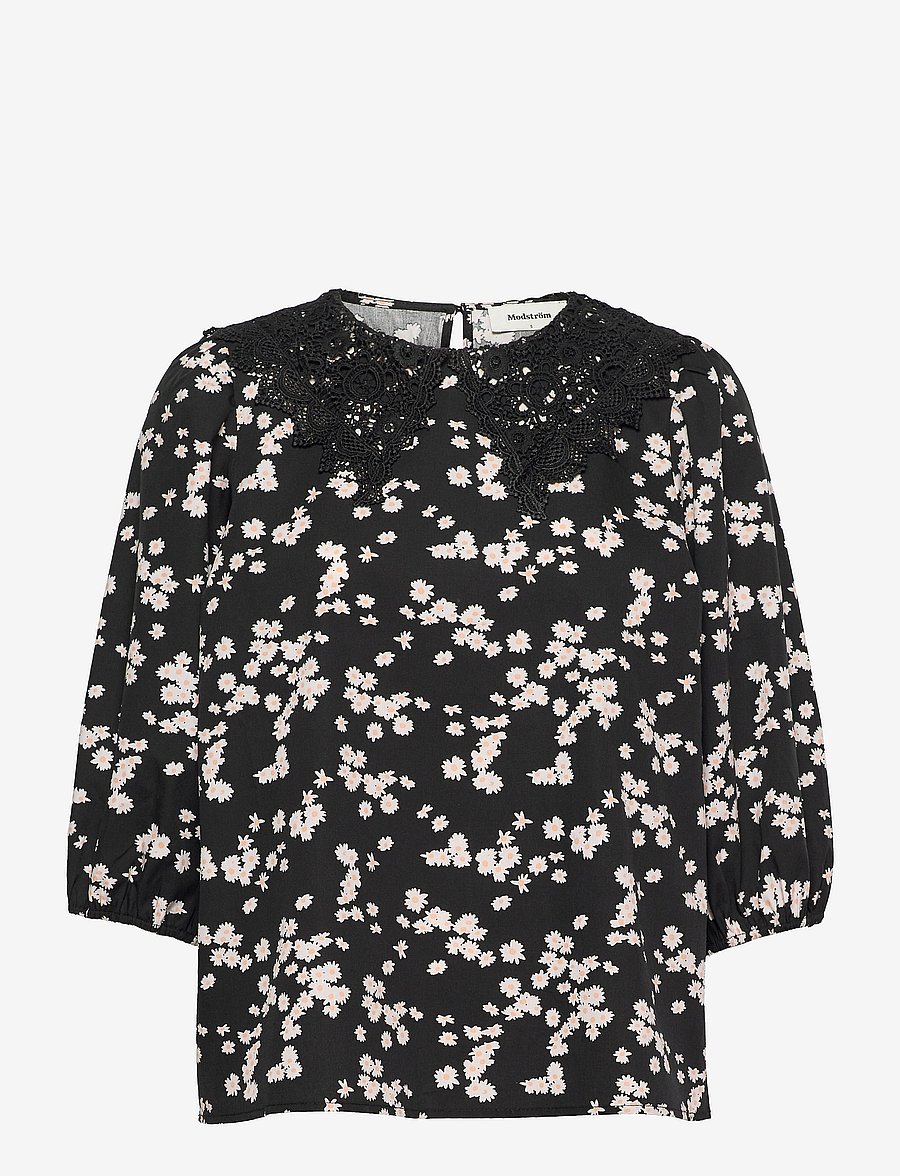 Modström - Lilith print top - langärmelige blusen - marguerite - 1