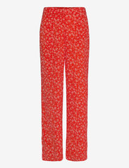 Modström - Lotte print pants - bukser med brede ben - cherry blossom - 0