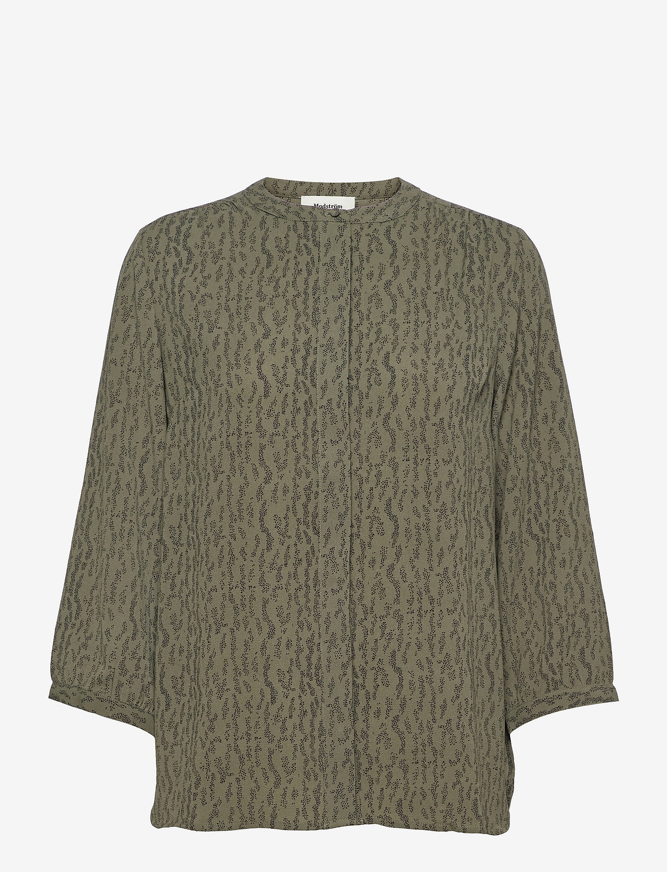 Modström - Lois print shirt - langärmlige blusen - elmwood dot - 0
