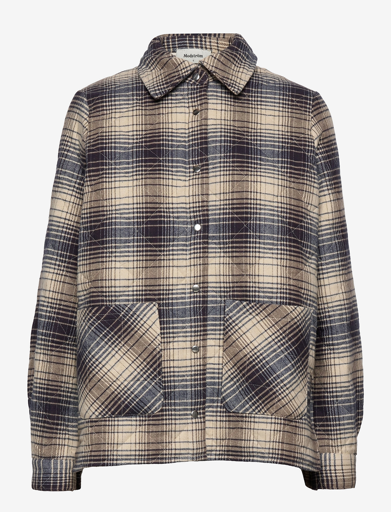 Modström - Nevada coatigan - pecan marine check - 1