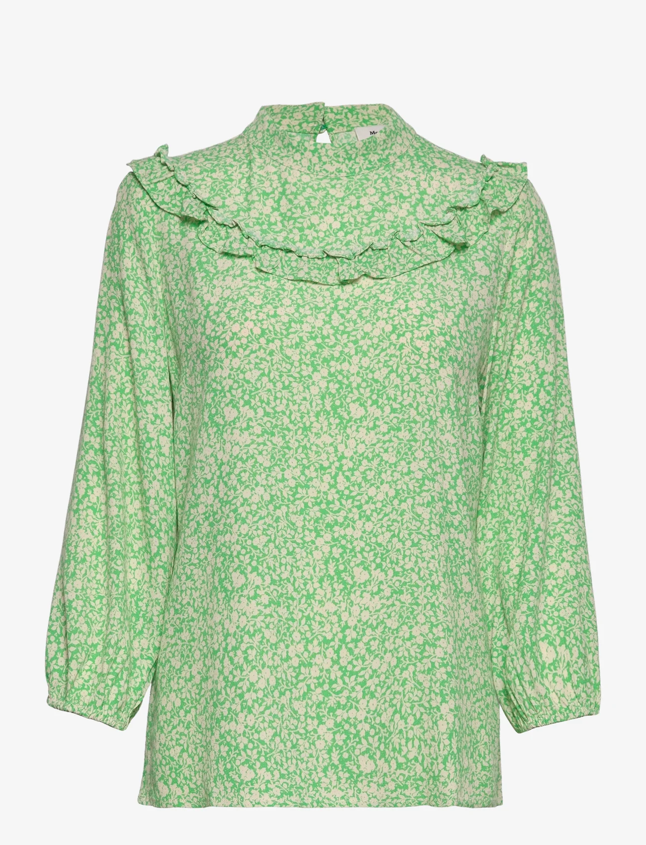 Modström - Nolene print top - long-sleeved blouses - fairytale flower - 0