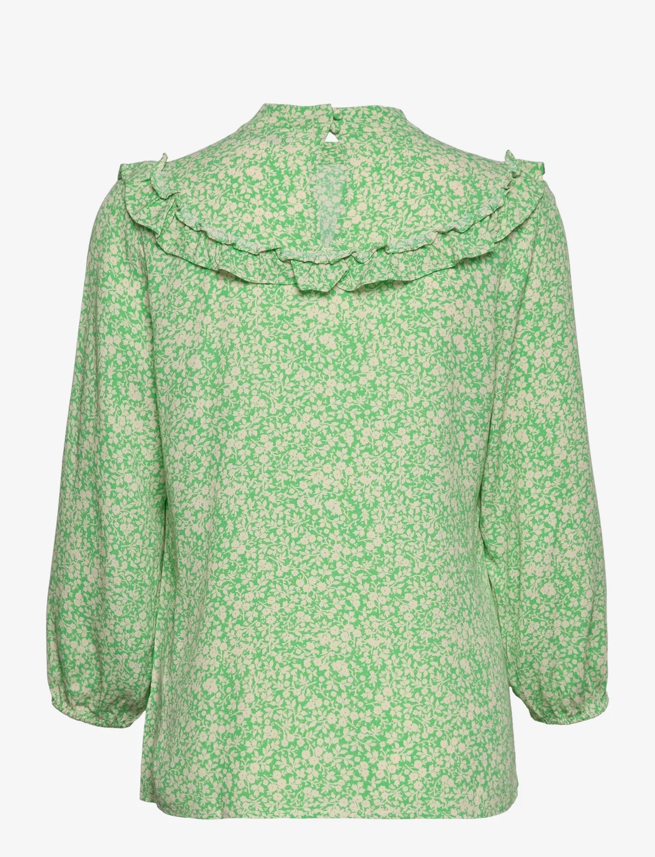 Modström - Nolene print top - long-sleeved blouses - fairytale flower - 1