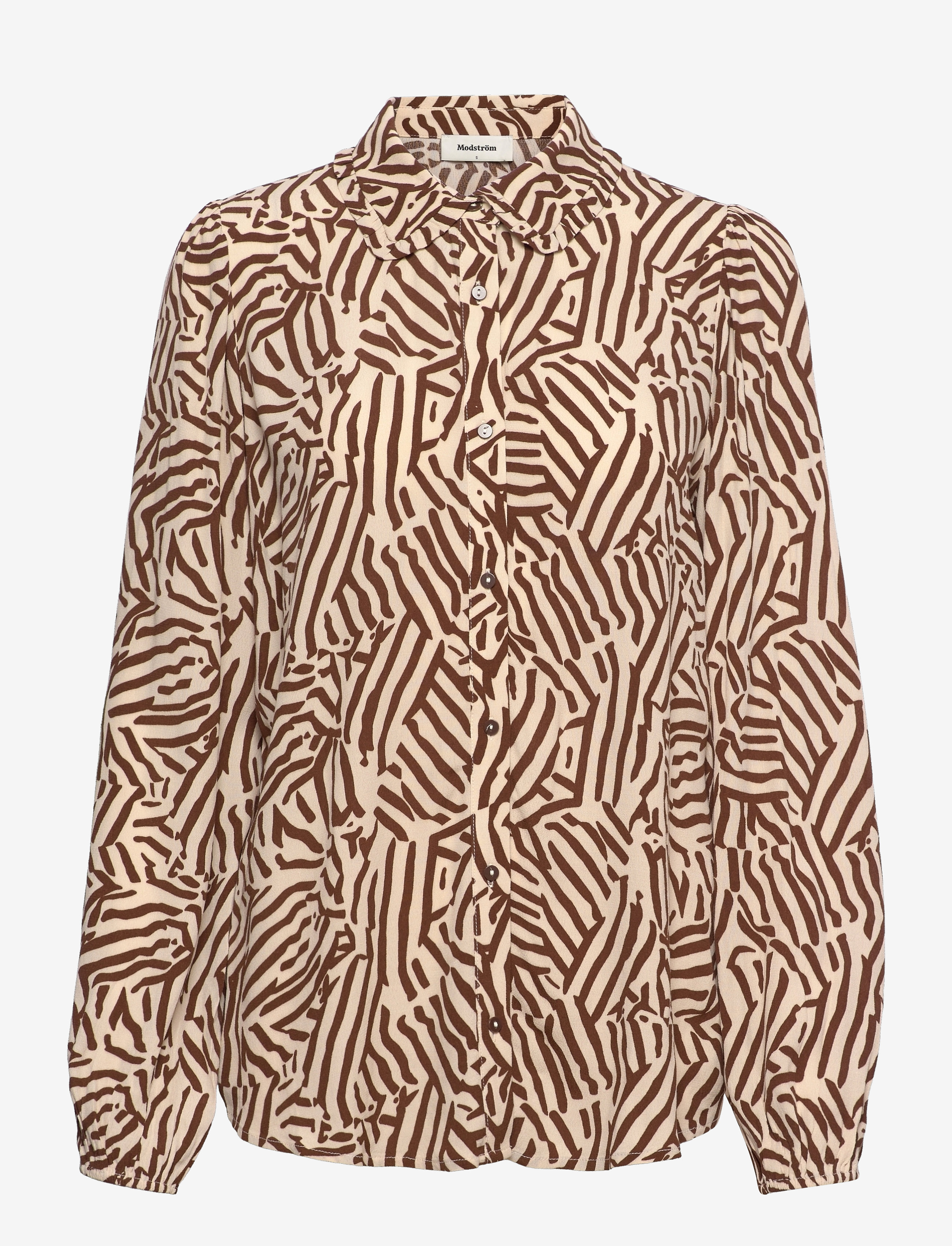 MODSTRÖM Nation Print Shirt Braun - XS - Damen