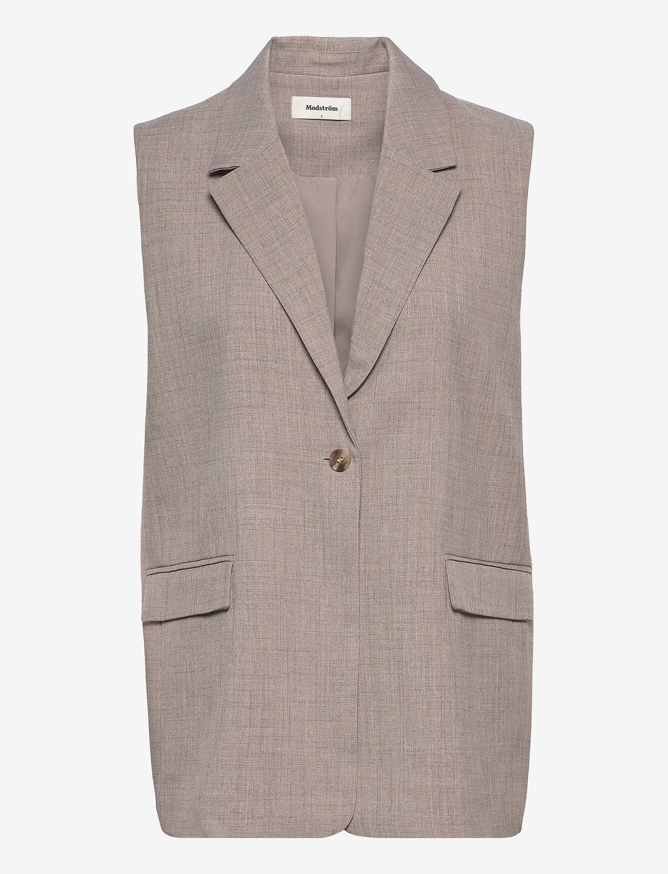 Modström - RaphaelMD vest - beige melange - 1