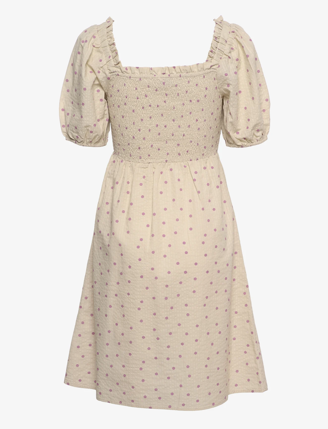 Modström - ReeceMD print dress - summer dresses - off white polka dot - 1