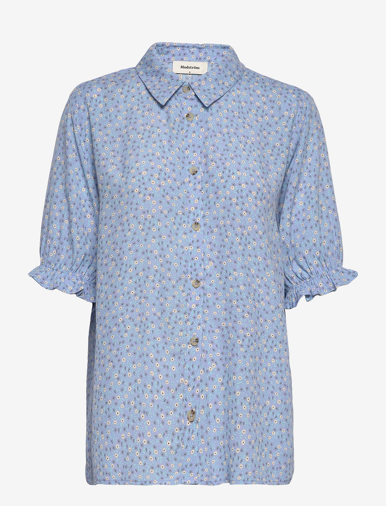 Modström - RavenMD print shirt - blue vintage floral - 1