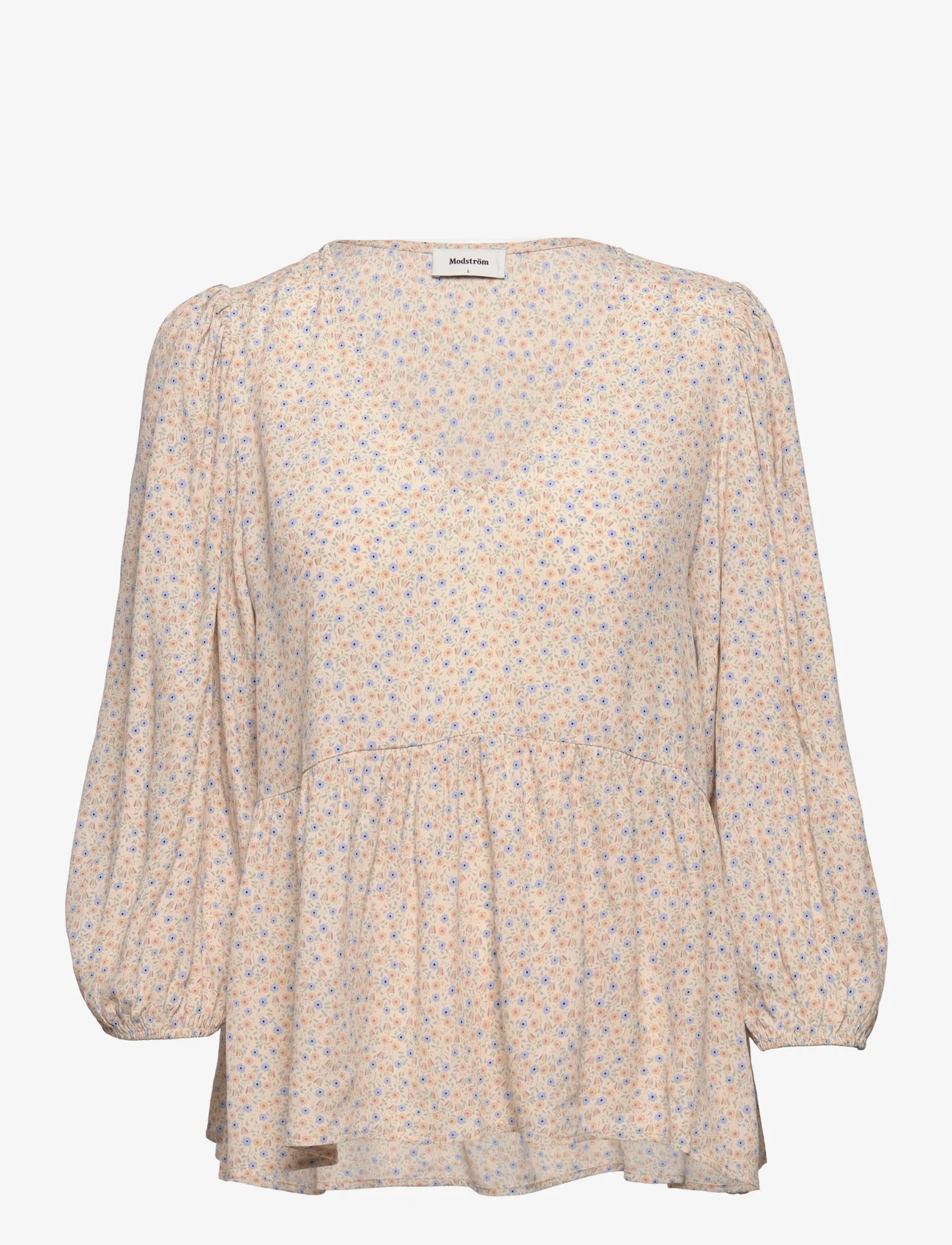 Modström - RavenMD print top - long-sleeved blouses - vintage floral - 0
