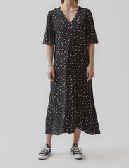 Modström - RidderMD print dress - maxi dresses - black polka dot - 2