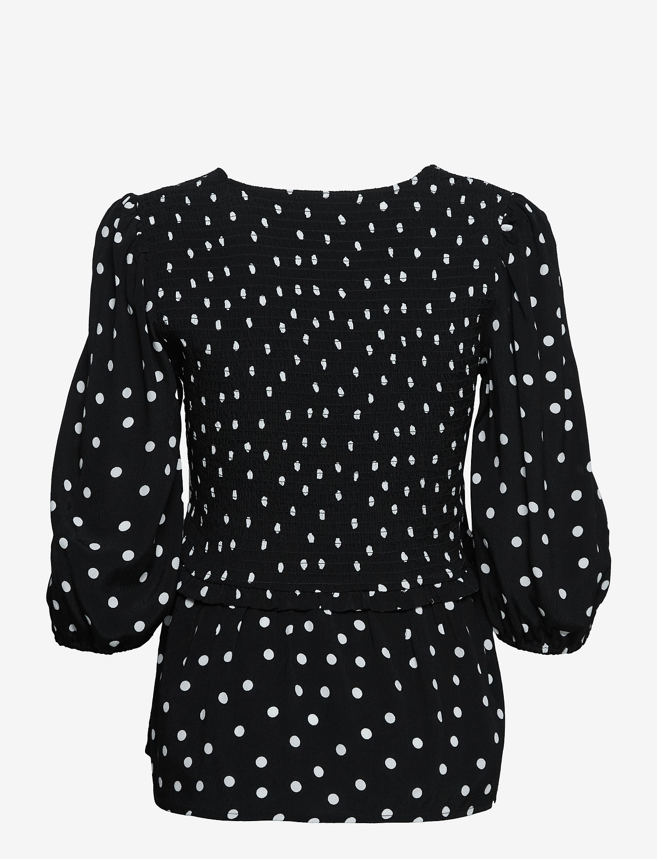 Modström - Tomme print top - langärmlige blusen - bold dot black - 1