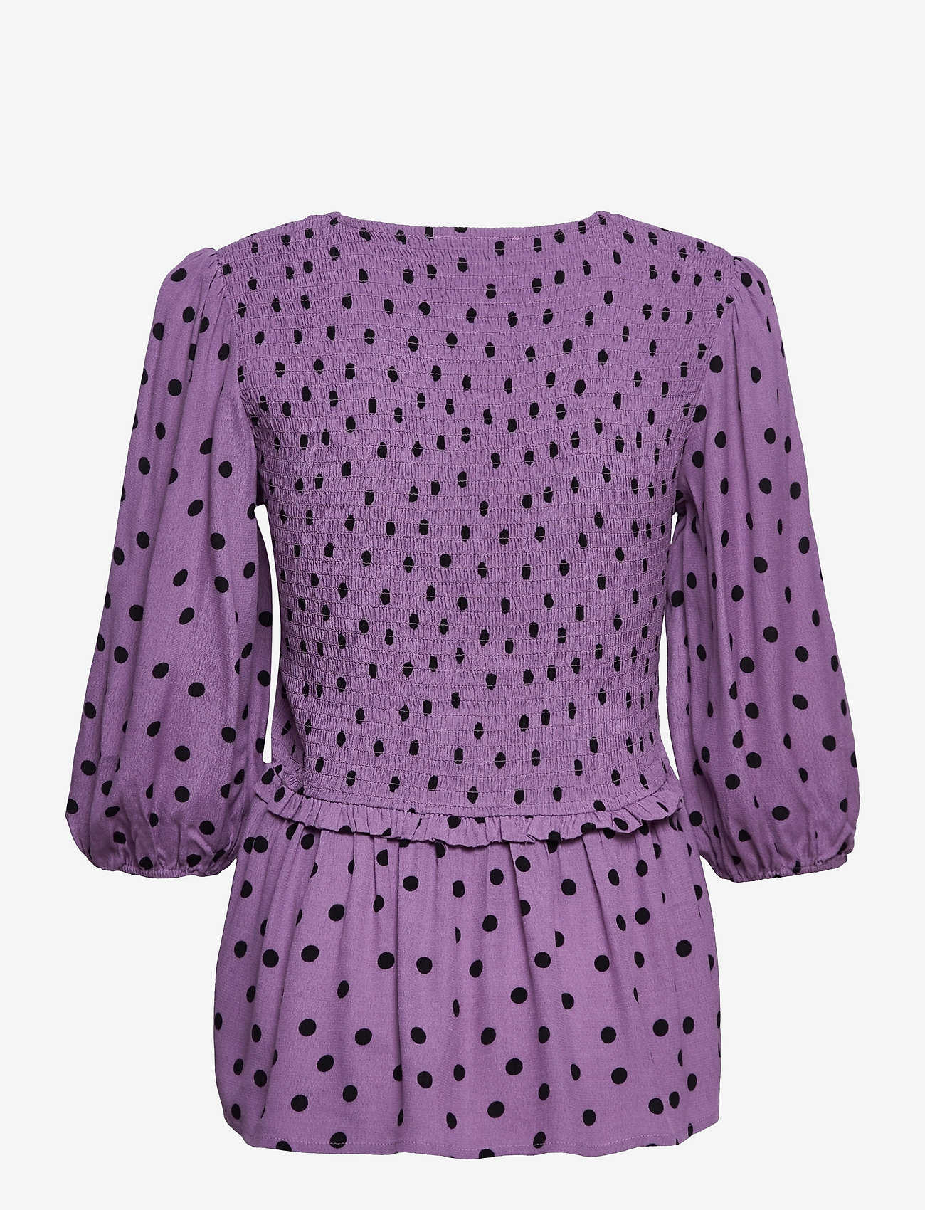 Modström - Tomme print top - long-sleeved blouses - bold dot valerian - 1