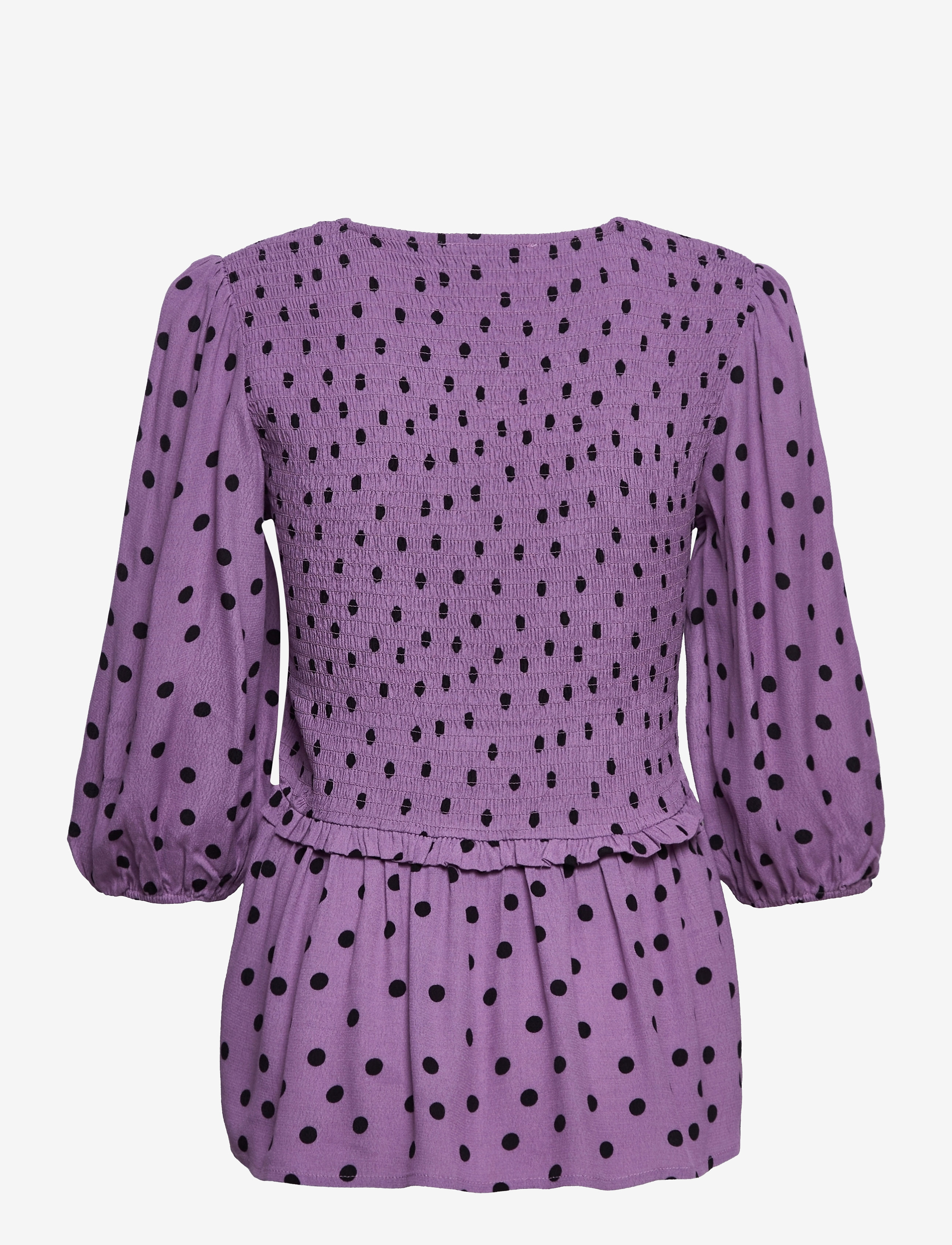 Modström - Tomme print top - langärmlige blusen - bold dot valerian - 1