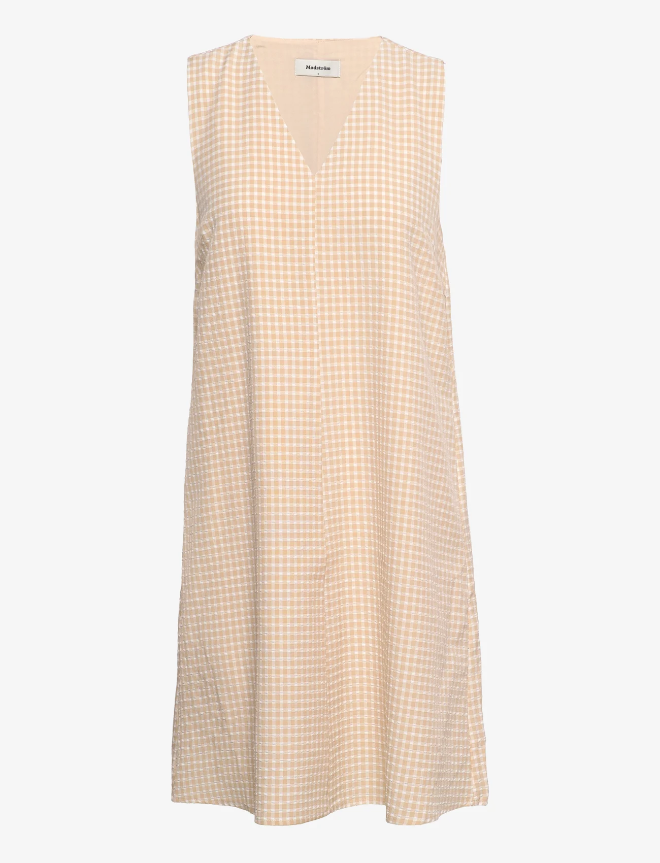 Modström - RimmeMD dress - sommerkleider - beige check - 0