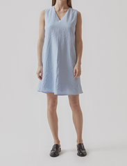 Modström - RimmeMD dress - summer dresses - light blue check - 2