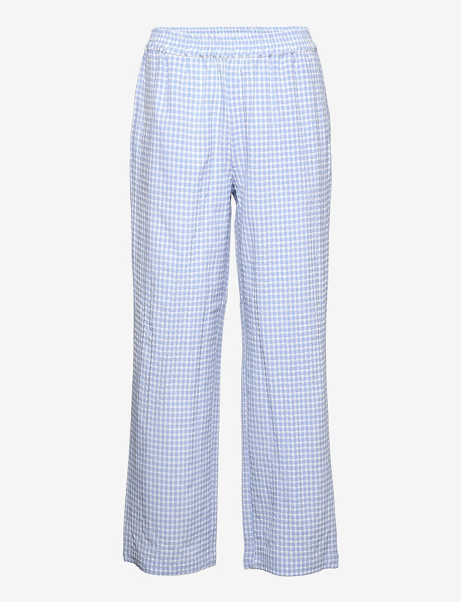 Modström - RimmeMD pants - hose mit geradem bein - light blue check - 1