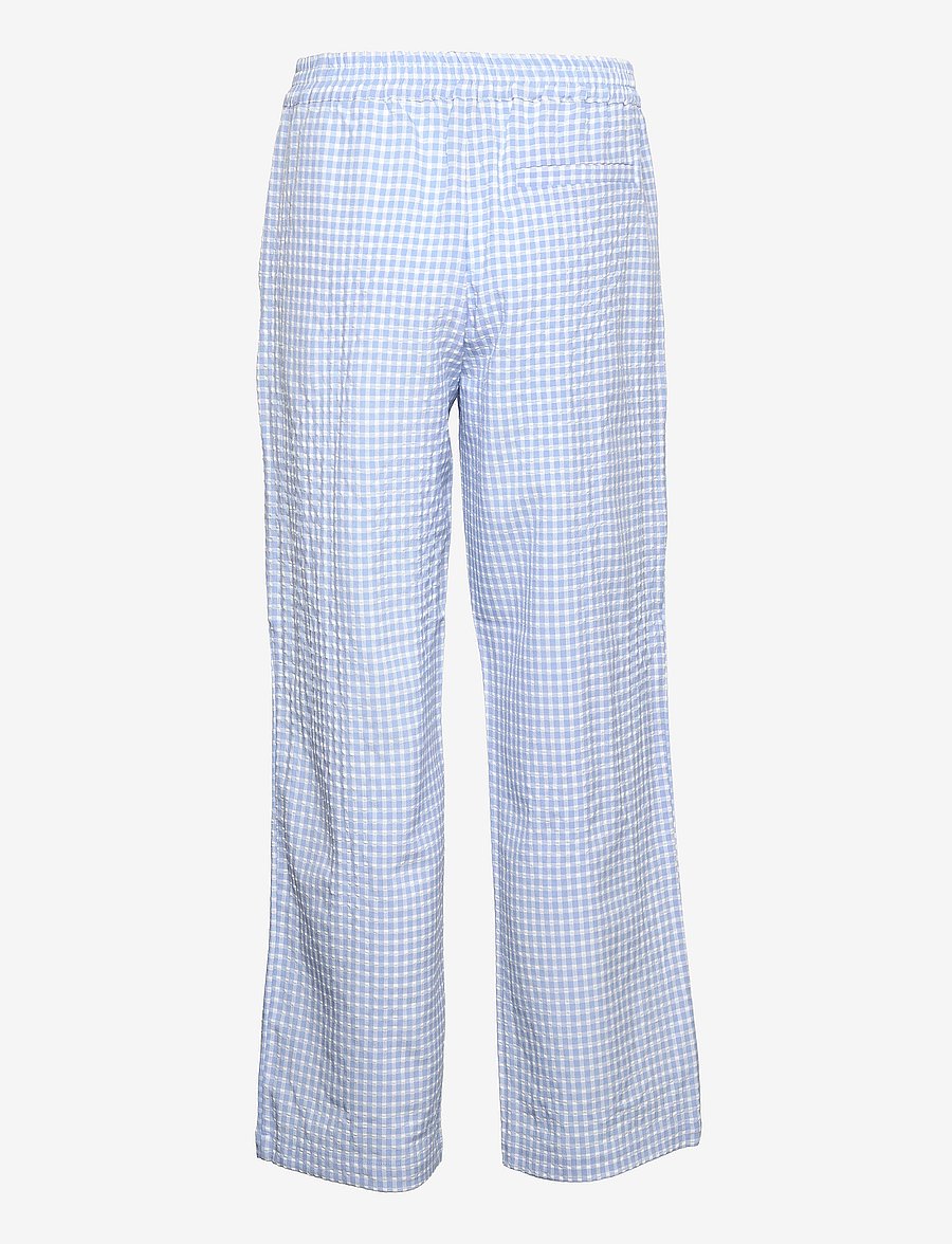 Modström - RimmeMD pants - hose mit geradem bein - light blue check - 2