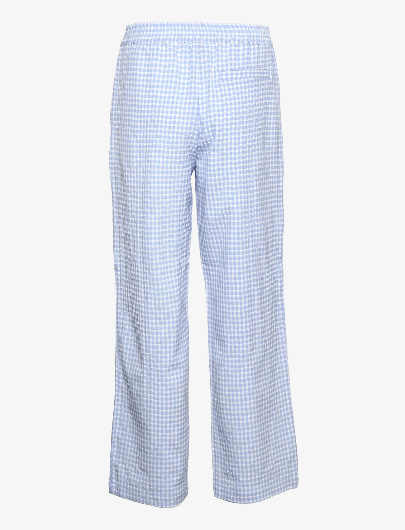 Modström - RimmeMD pants - bukser med lige ben - light blue check - 1