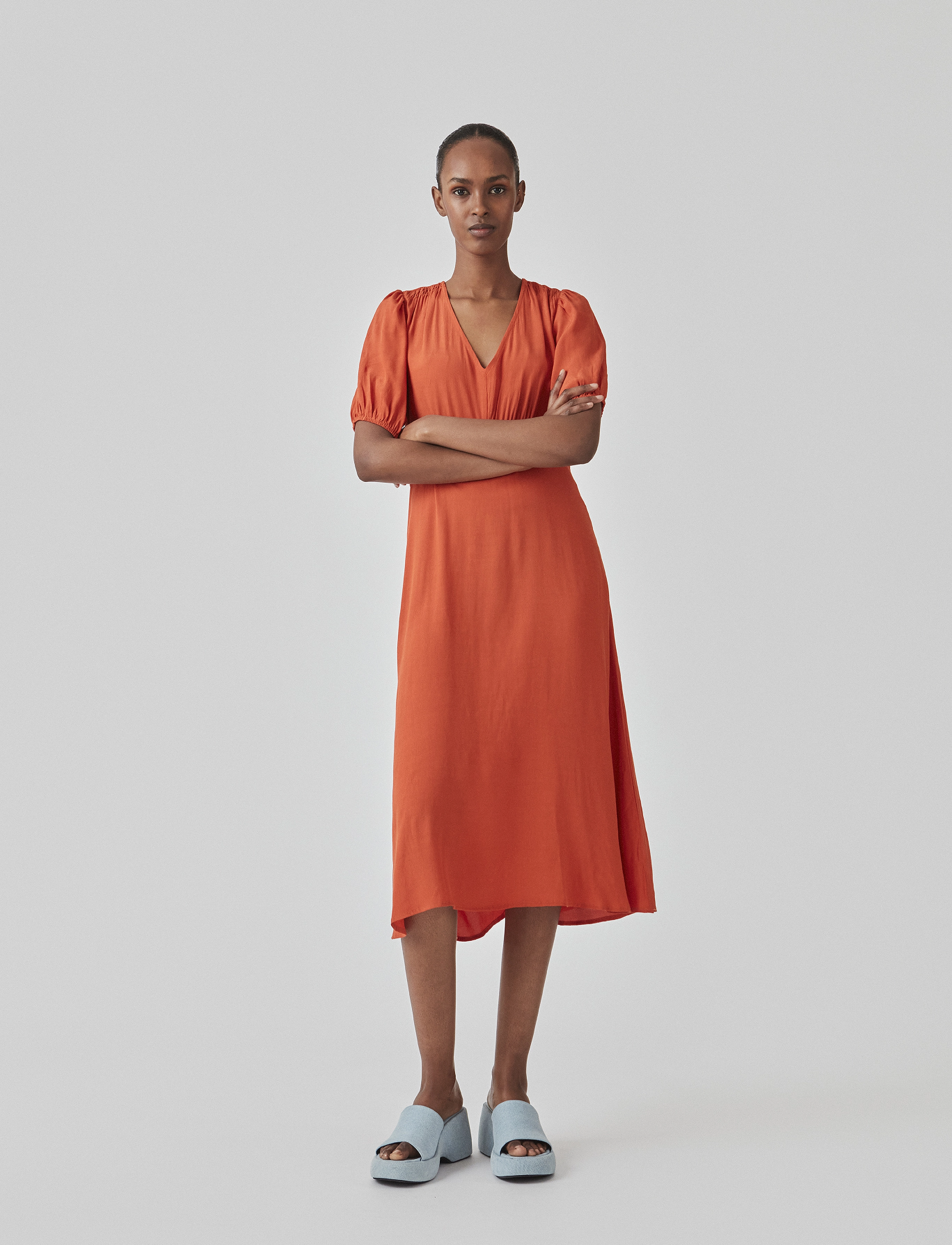 Modström - RavenMD long dress - burnt rose - 2