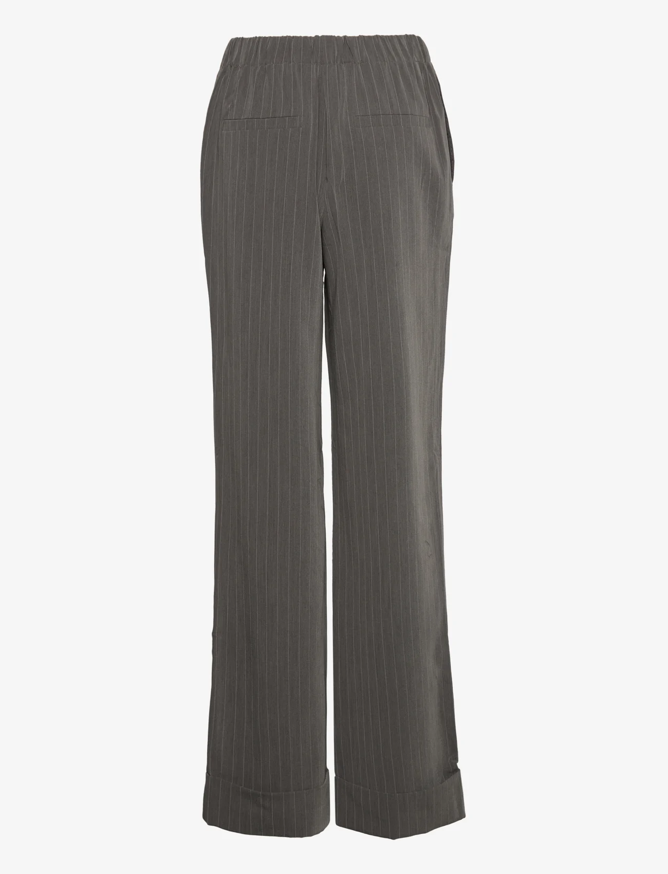 Modström - AbrahamMD pants - wide leg trousers - grey pinstripe - 1