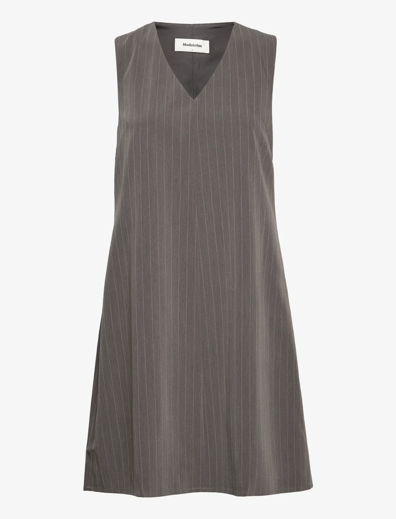 Modström - AbrahamMD dress - sukienki krótkie - grey pinstripe - 0