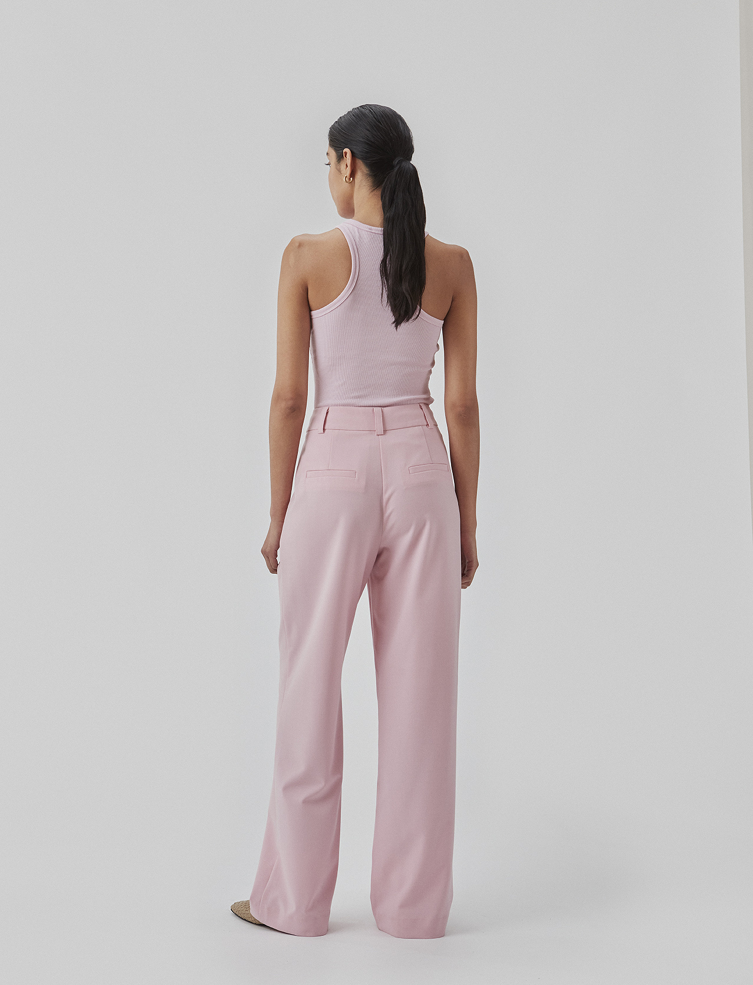 Modström - AnkerMD wide pants - wide leg trousers - dusty sorbet - 3