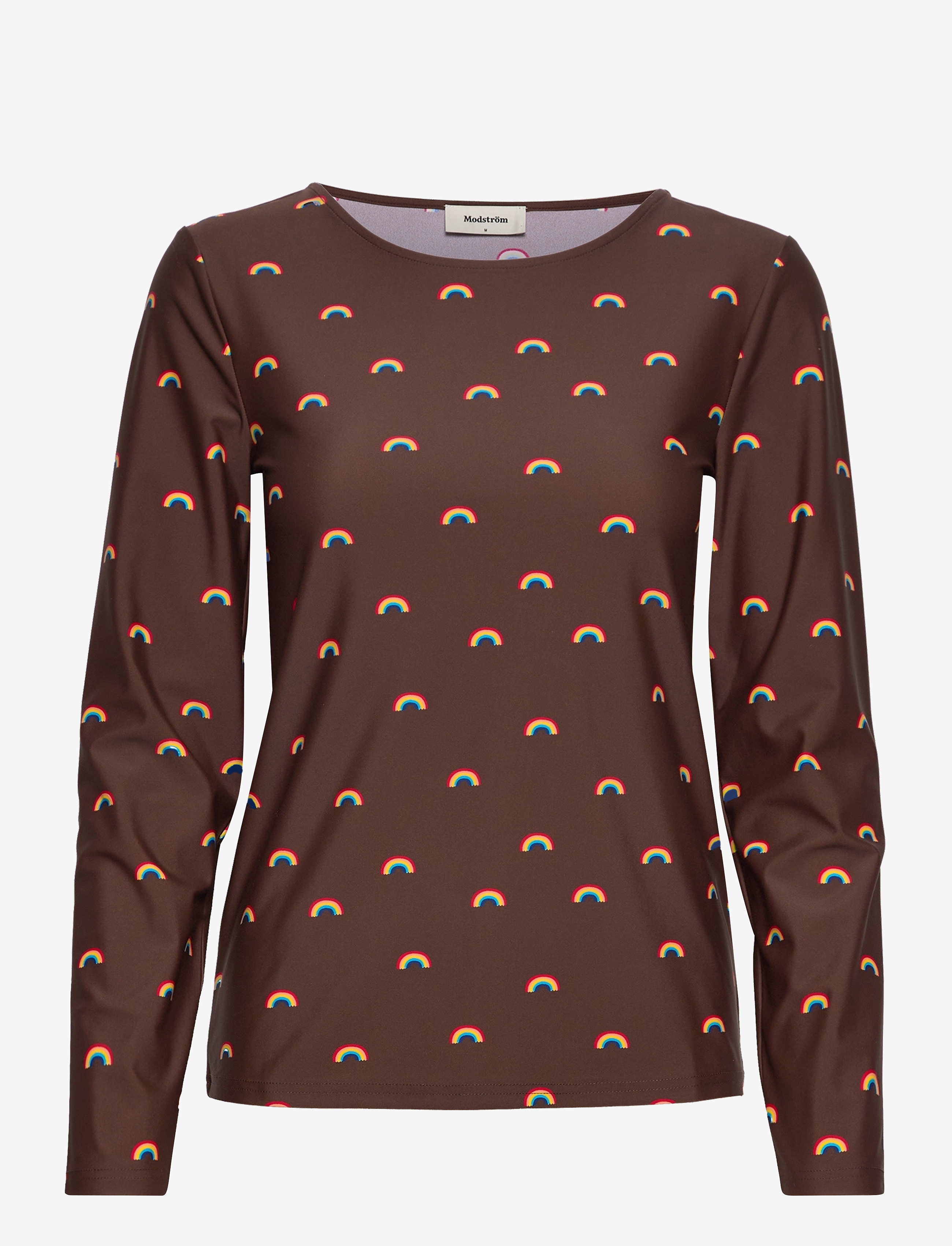 Modström PernilleMD print LS top - Apģērbi - RAINBOW / brown