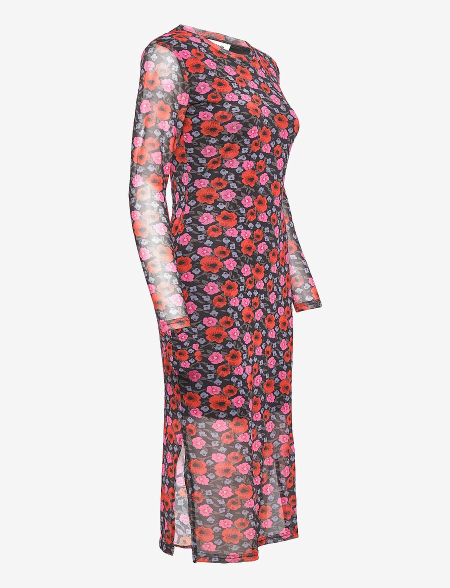 Modström - BinnaMD print dress - midimekot - flower blush - 3