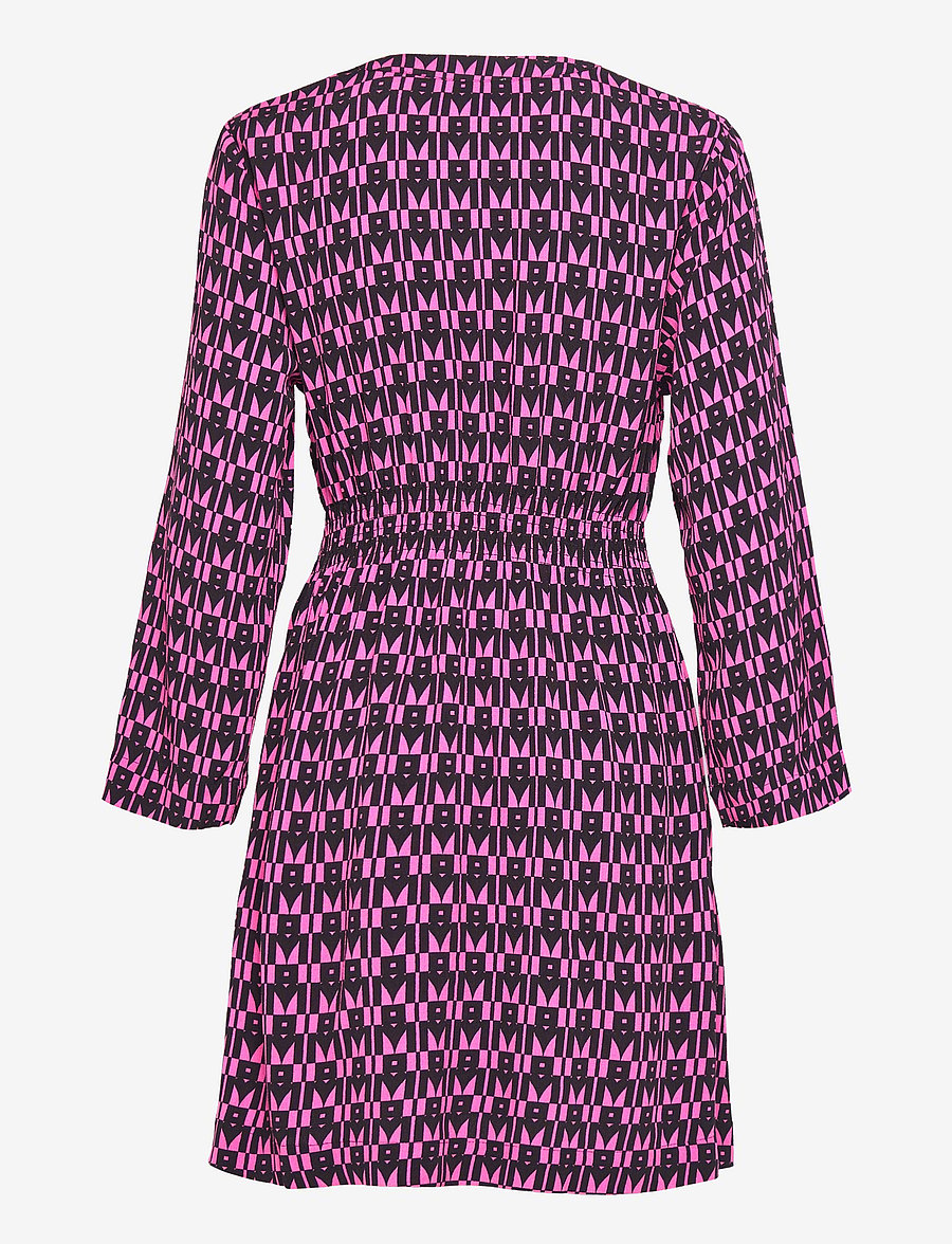 Modström - BorysMD print dress - korta klänningar - graphic heart cosmos pink - 2