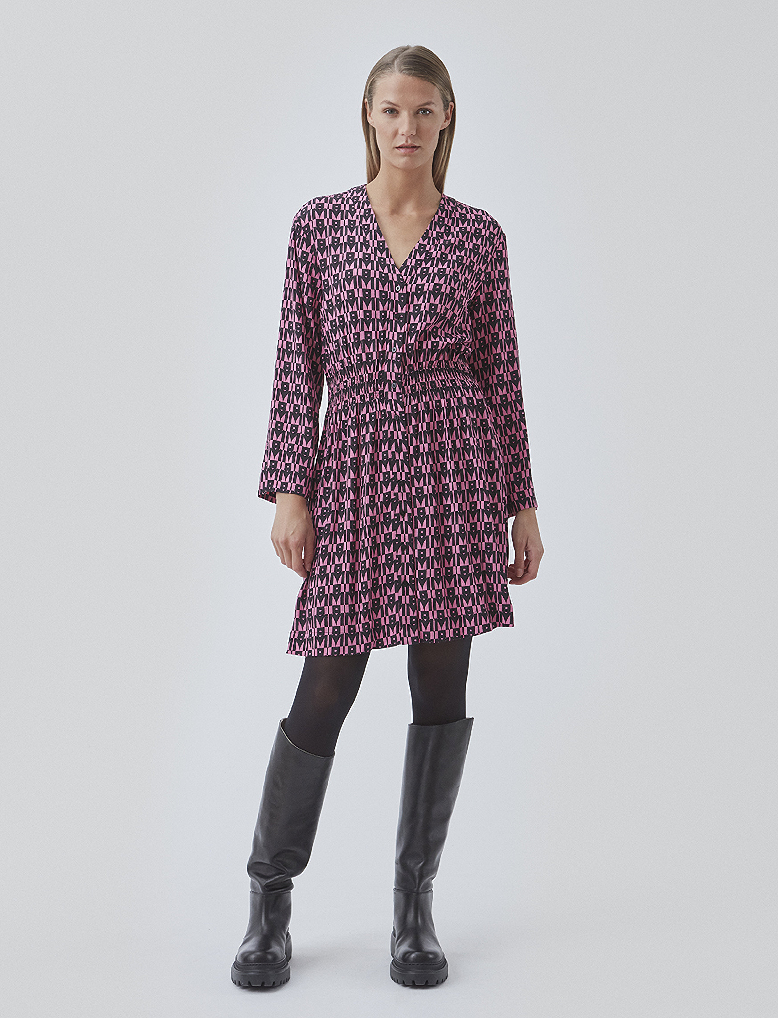 Modström Borysmd Print Dress, S, Dresses, Mehrfarbig/gemustert - Short Frauen