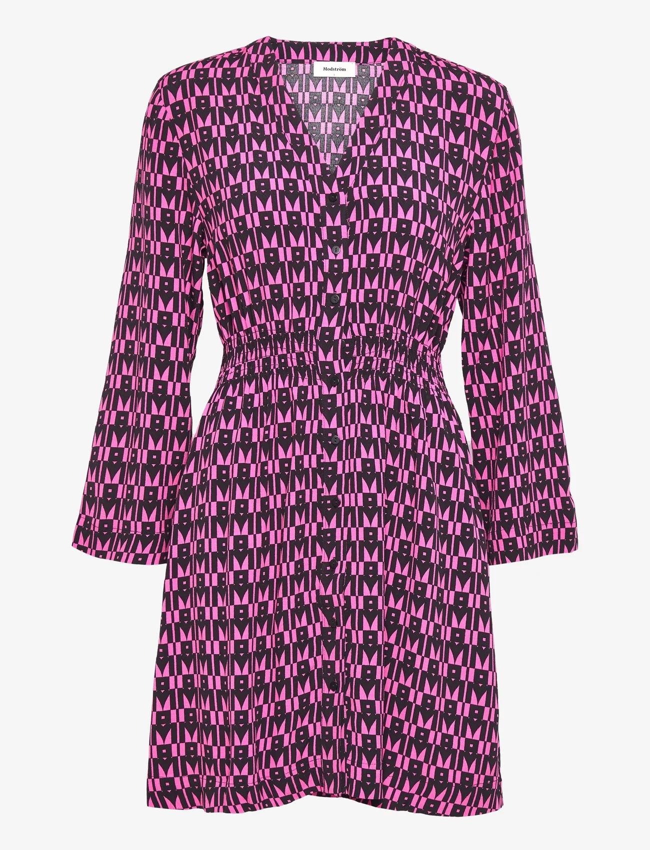 Modström - BorysMD print dress - korte kjoler - graphic heart cosmos pink - 0