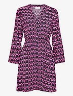 BorysMD print dress - GRAPHIC HEART COSMOS PINK