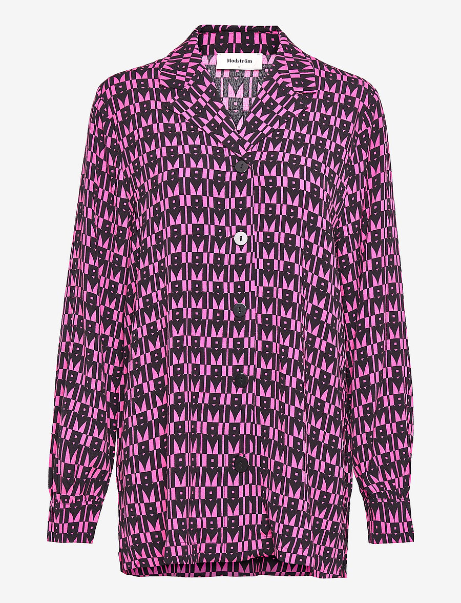 Modström - BorysMD print shirt - krekli ar garām piedurknēm - graphic heart cosmos pink - 1