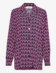 Modström - BorysMD print shirt - langärmlige hemden - graphic heart cosmos pink - 0