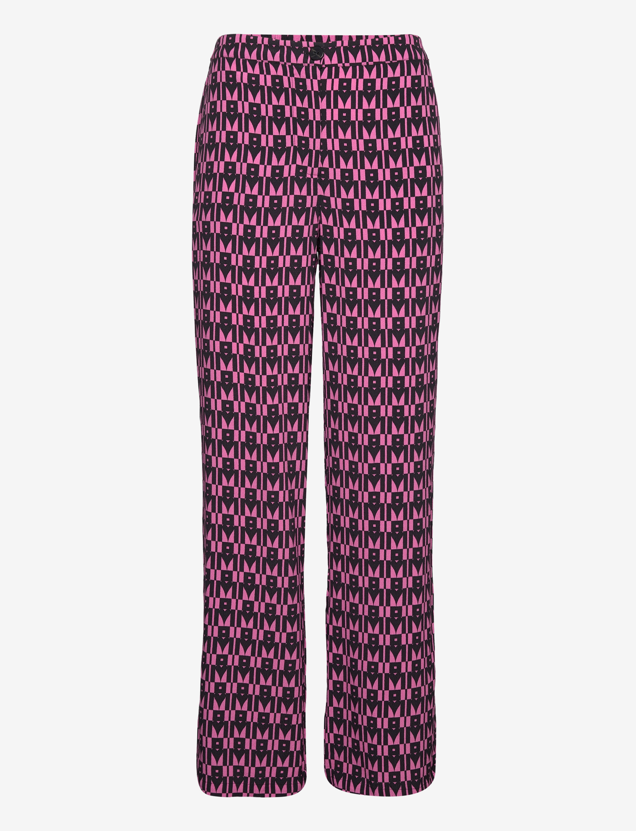 Modström BorysMD print pants - Apģērbi - GRAPHIC HEART COSMOS PINK / multi