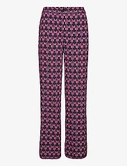 Modström - BorysMD print pants - sirge säärega püksid - graphic heart cosmos pink - 0