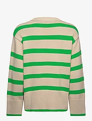 Modström - CorbinMD stripe o-neck - tröjor - green summer sand stripe - 1