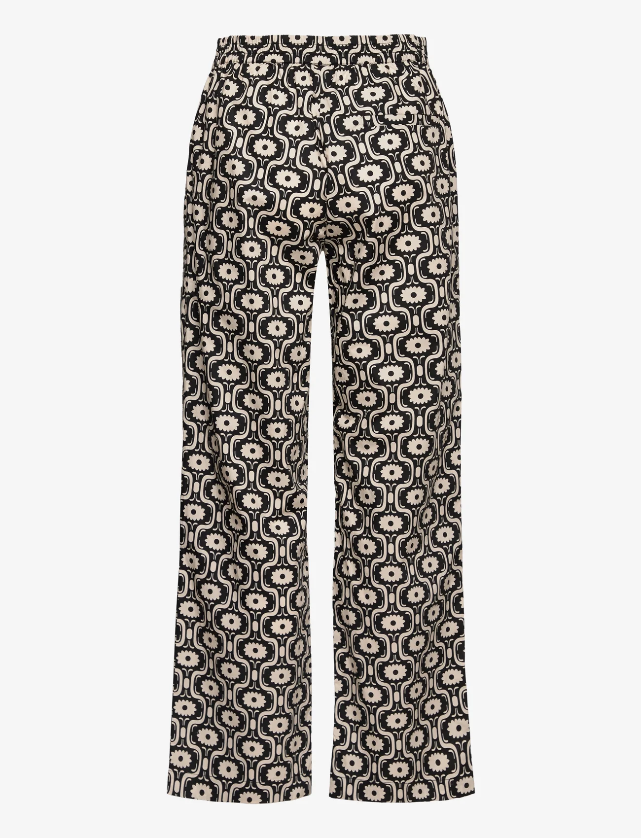 Modström - CoraMD print pants - straight leg trousers - seventies fleur - 1