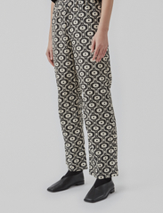 Modström - CoraMD print pants - straight leg trousers - seventies fleur - 3