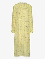 CruzMD print dress - AQUA YELLOW FLOWER