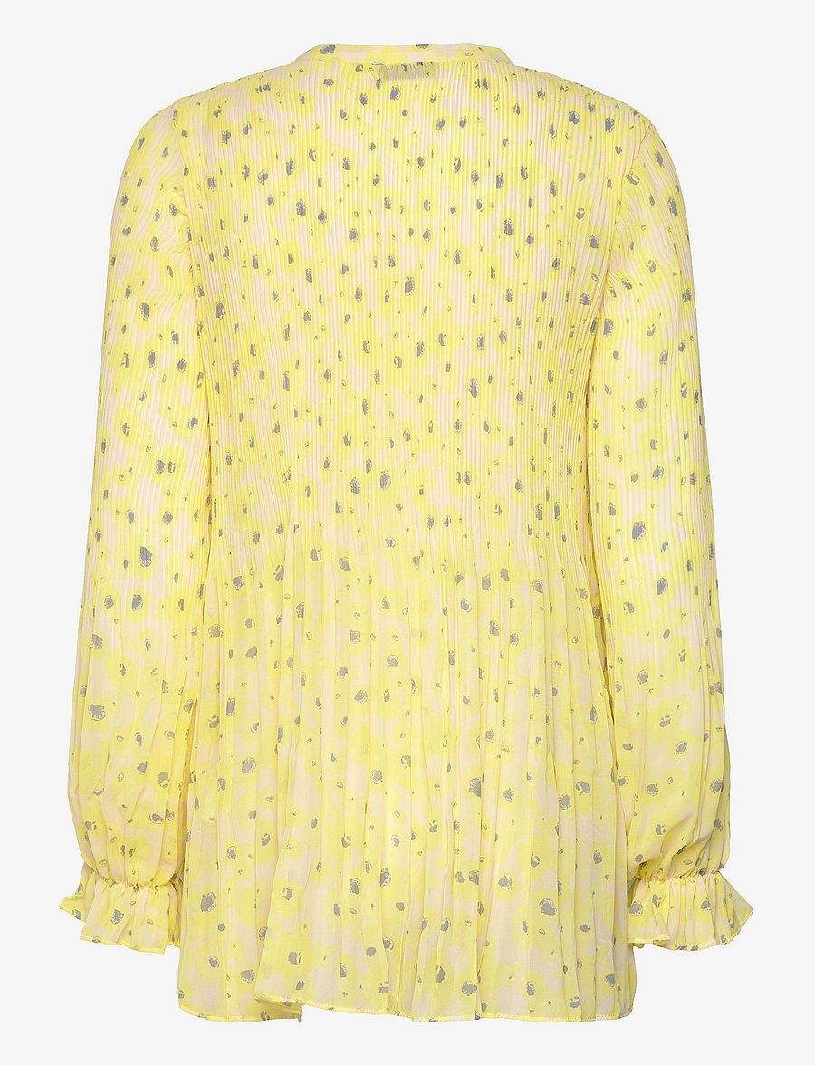 Modström - CruzMD print shirt - langærmede bluser - aqua yellow flower - 2