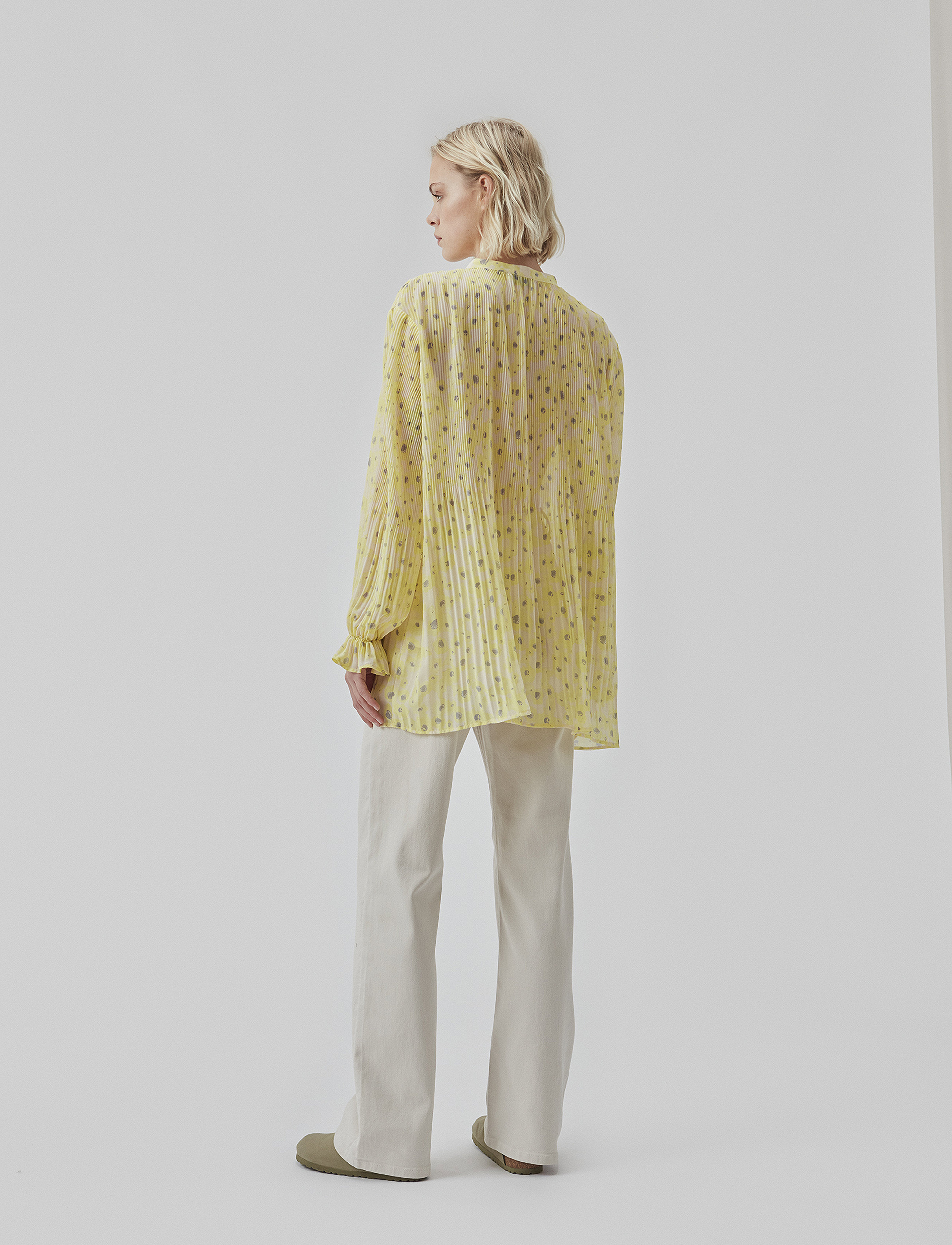 Modström - CruzMD print shirt - palaidinės ilgomis rankovėmis - aqua yellow flower - 3