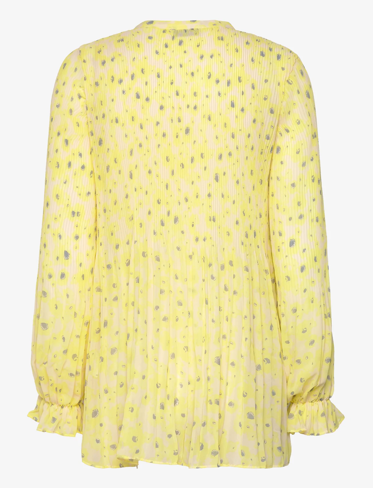 Modström - CruzMD print shirt - langærmede bluser - aqua yellow flower - 1