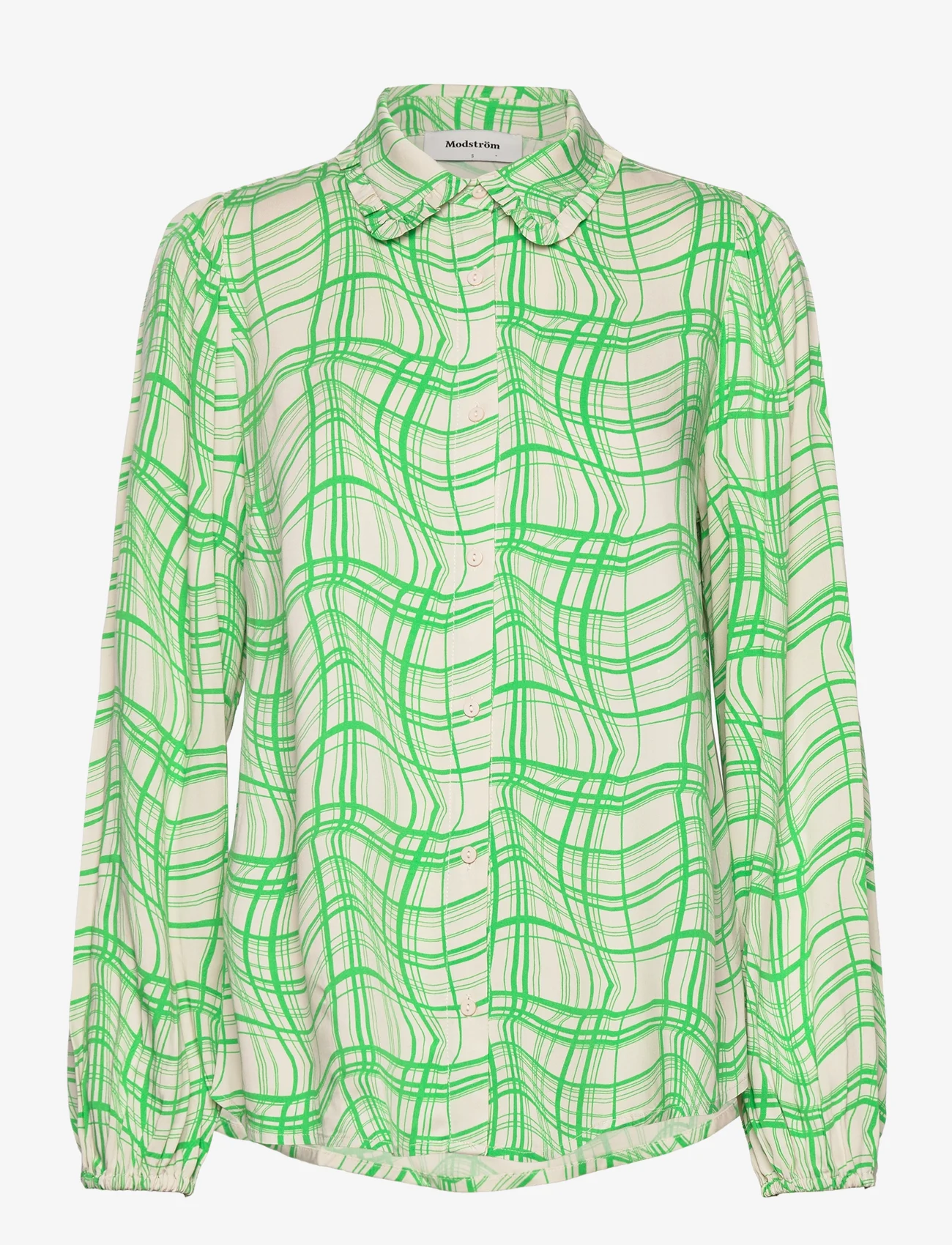 Modström - CarsenMD print shirt - krekli ar garām piedurknēm - distorted check - 0