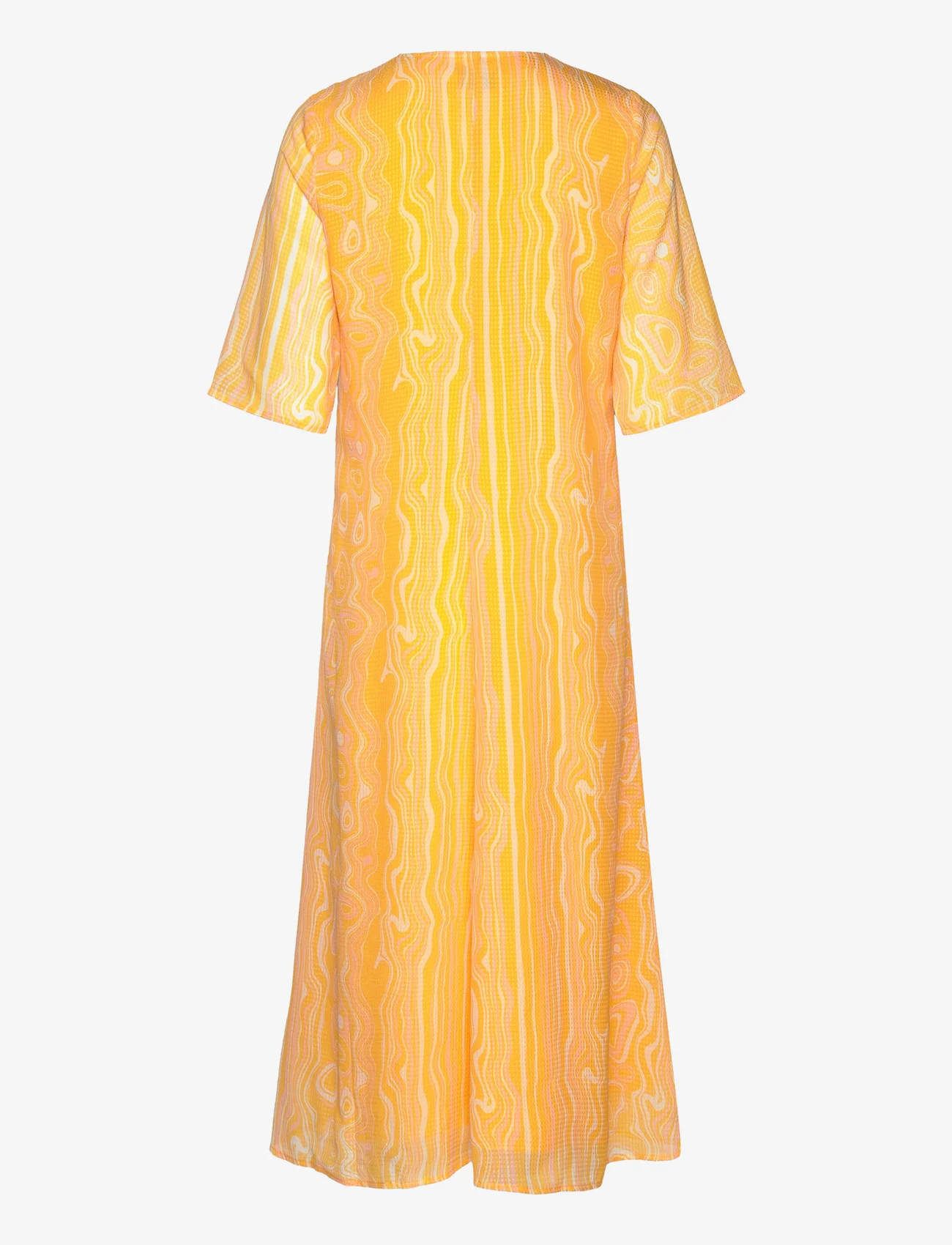 Modström - DonteMD long print dress - sommerkjoler - peachy swirl - 1